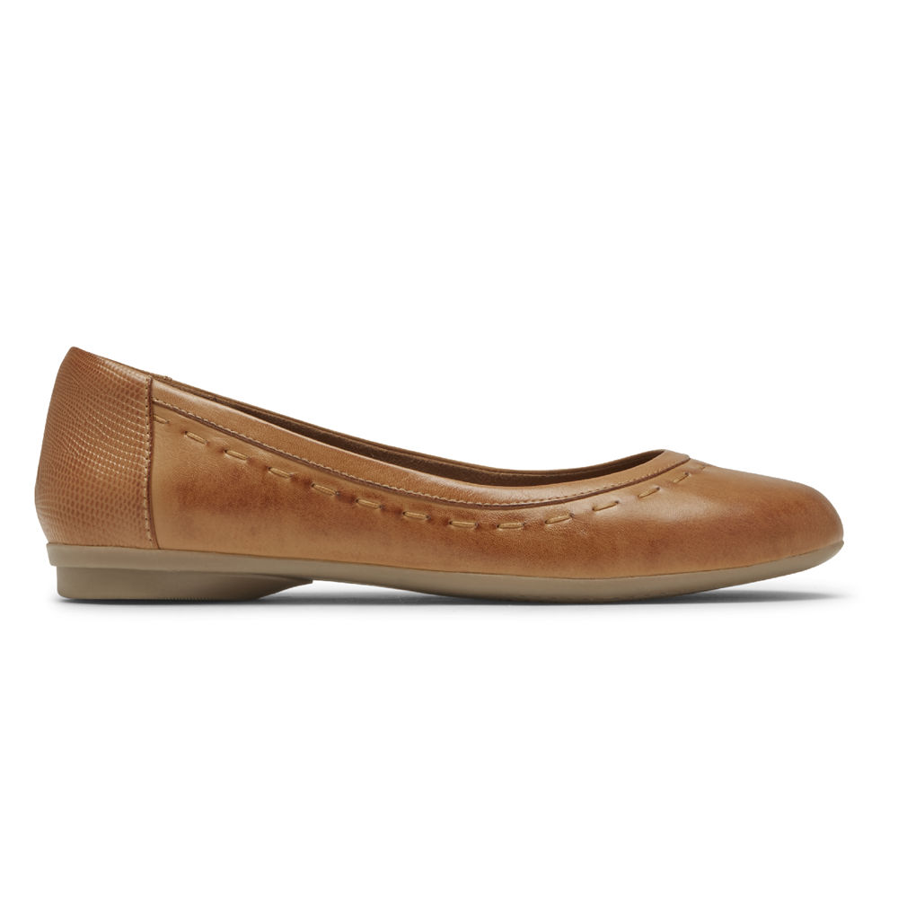 Rockport Flats Sko Dame Brune - Cobb Hill Maiika Ballet - FNTK73182